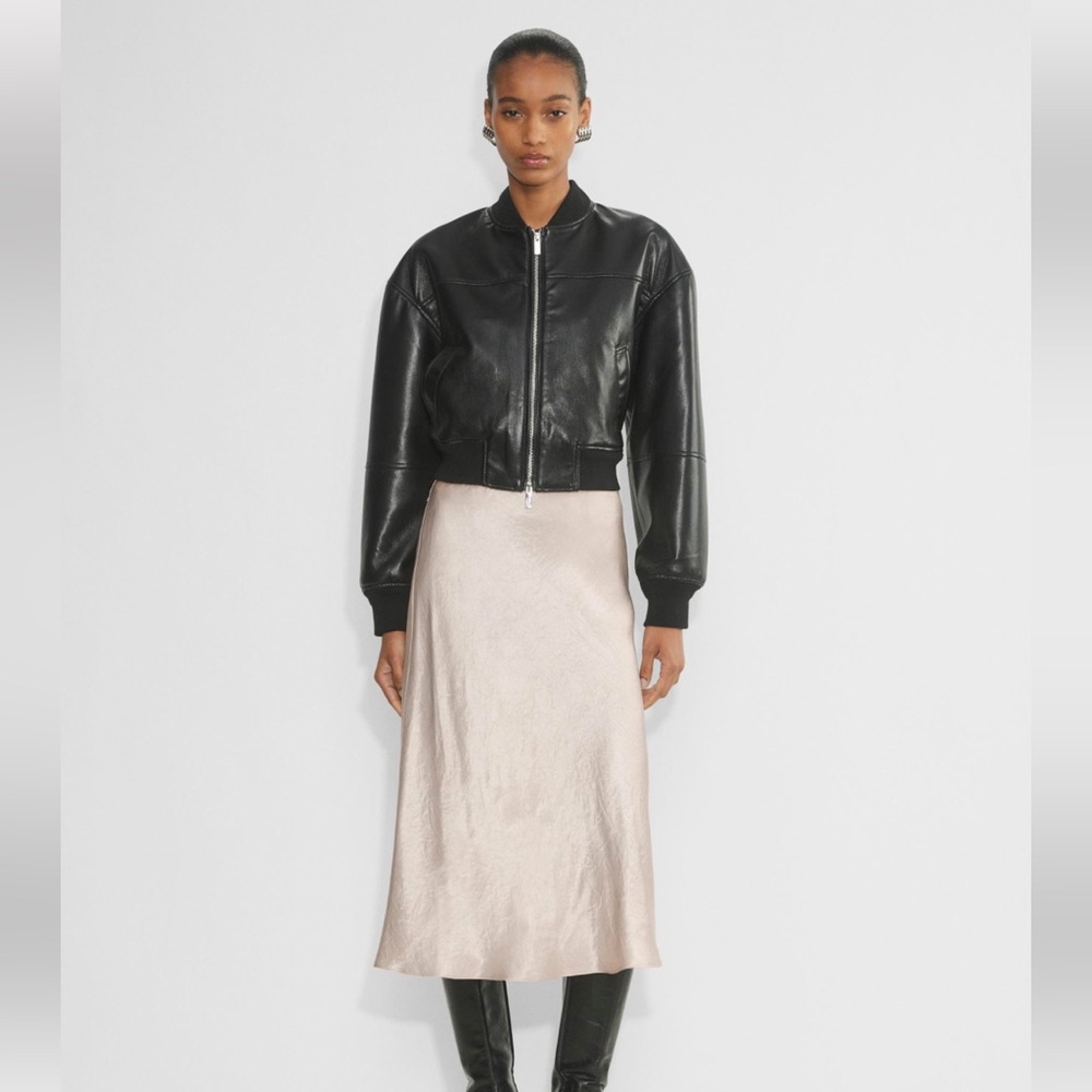 Babaton Blush Satin Skirt